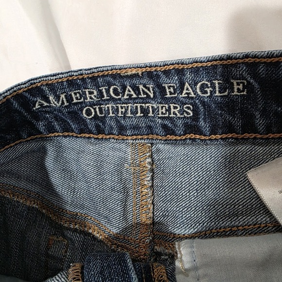 American Eagle Hi Rise Festival Womens Denim Shorts Size 0 Lace Pockets Jeans - Picture 5 of 9